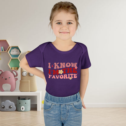 I Know I'm The Favorite Infant Baby Rib Bodysuit