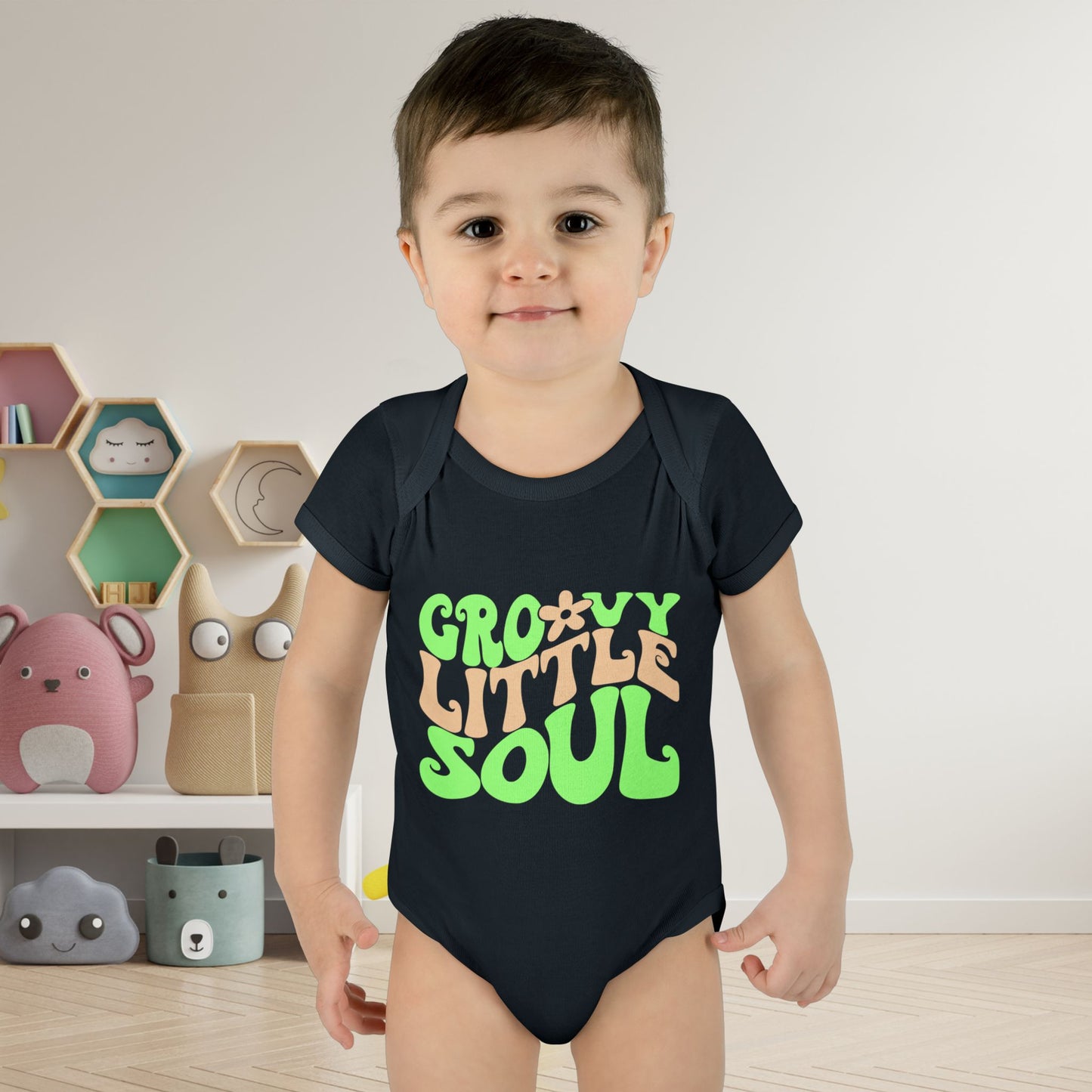 Groovy Little Soul Infant Baby Rib Bodysuit