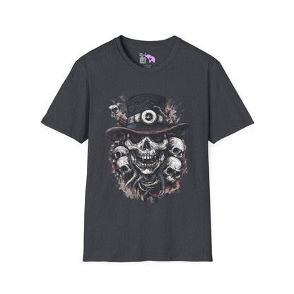Creepy Skulls w/Top Hat Adult T-shirt