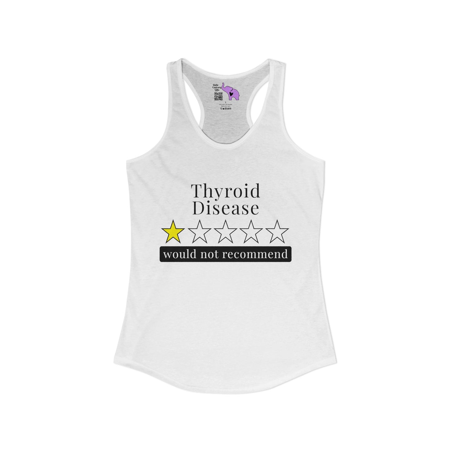 Thyroid Disease 1 Star Would Not Recommend Women's Ideal Racerback Tank