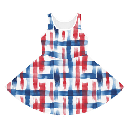 Liberty Strokes Girls' Sleeveless Sundress