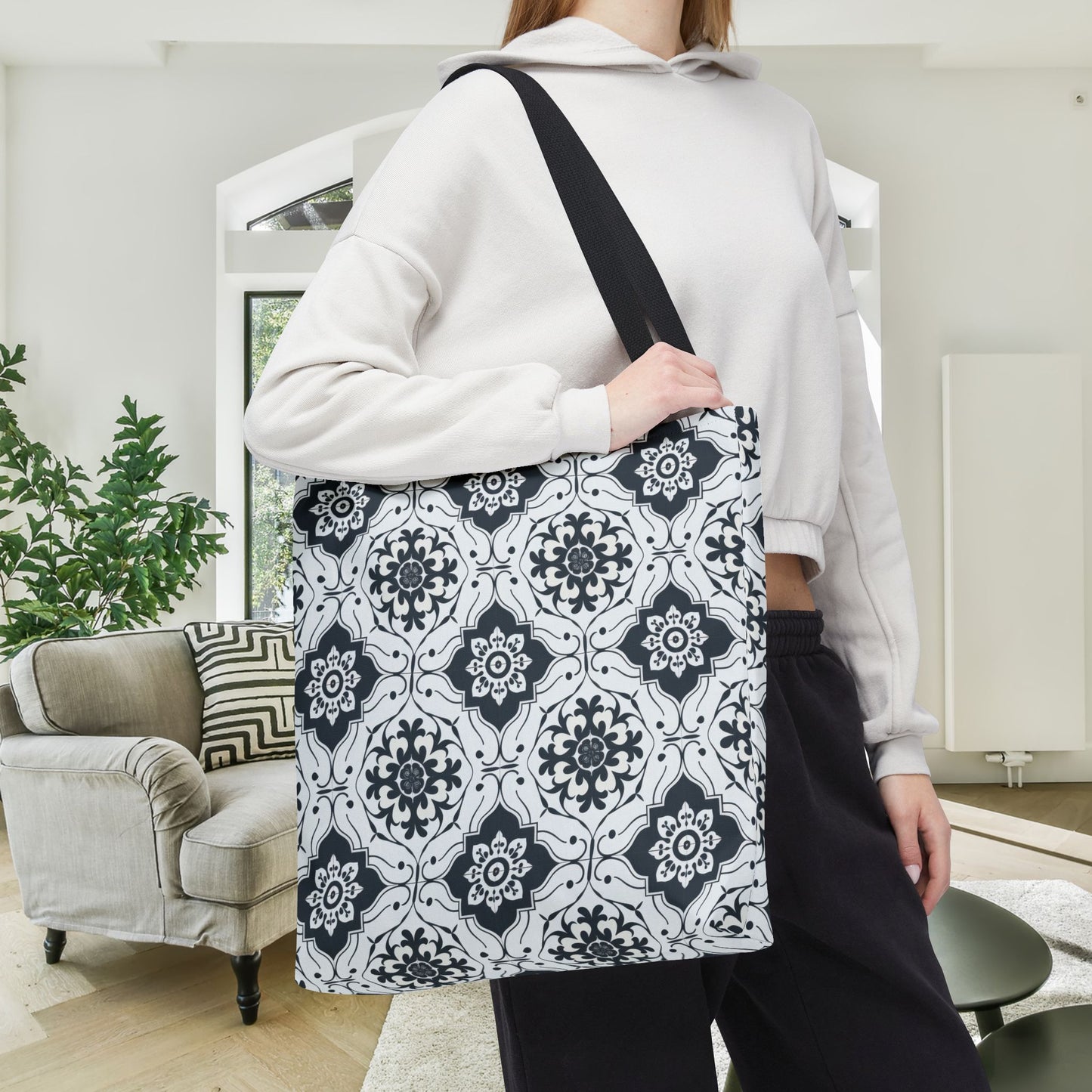Lisbon Noir Canvas Tote Bag