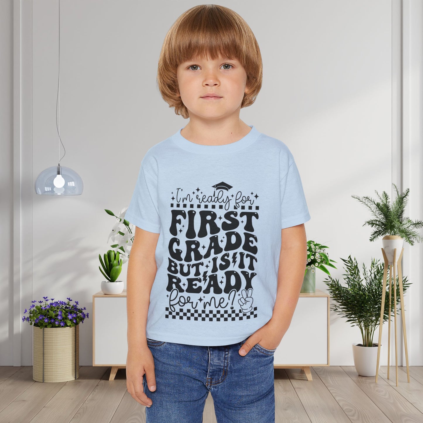I'm Ready for 1st Grade But Is It Ready For Me Heavy Cotton™ Toddler T-shirt