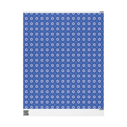 Star of David 4 Hanukkah Wrapping Paper