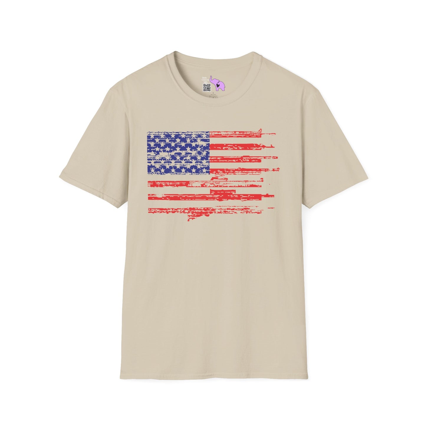 Gun Flag Adult T-shirt