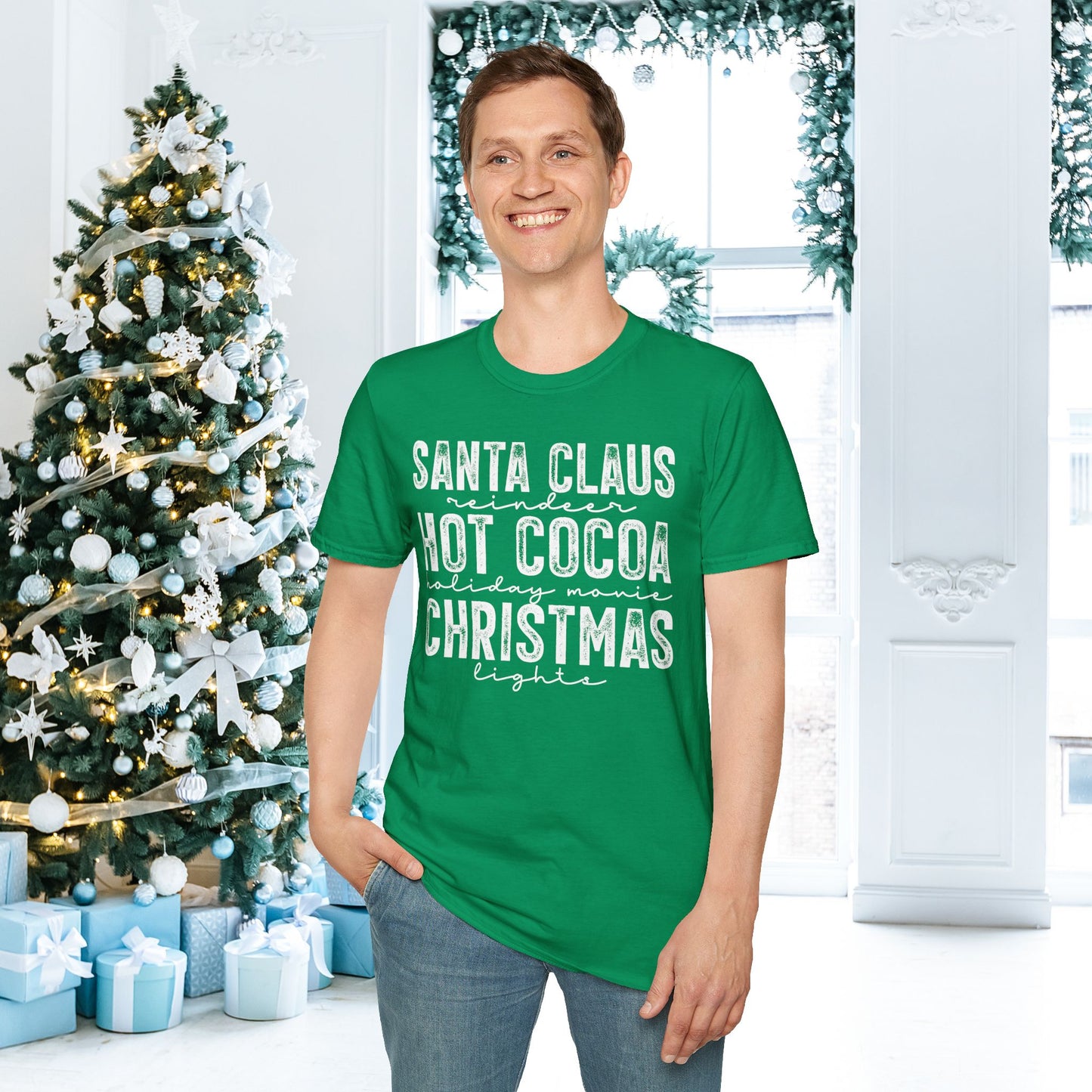 Santa Claus Hot Cocoa Chriatmas Adult T-shirt