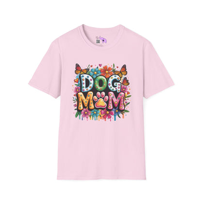 Floral Dog Mom Adult Unisex Tshirt