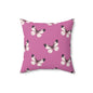 Blush Flutter Throw Pillow