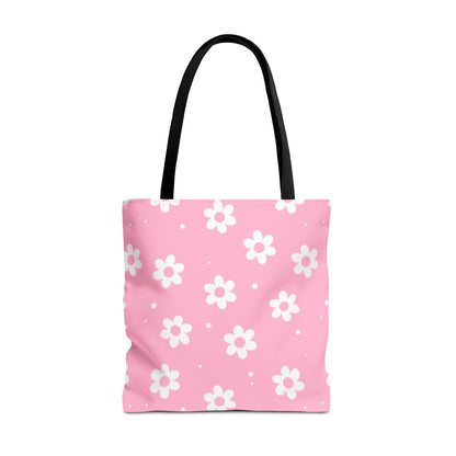 Pretty Petals & Dots Canvas Tote Bag
