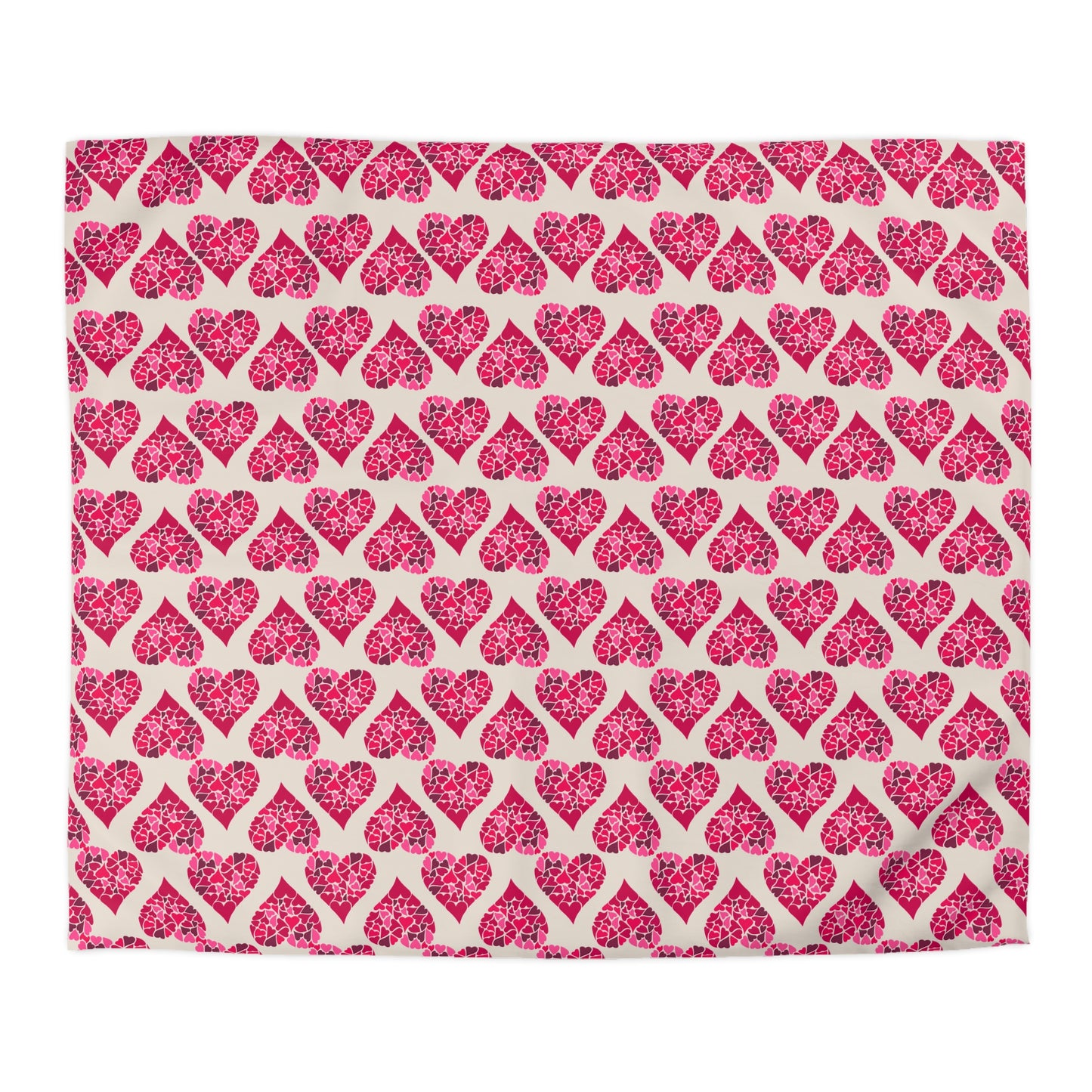 Simple Hearts Microfiber Duvet Cover