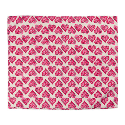 Simple Hearts Microfiber Duvet Cover