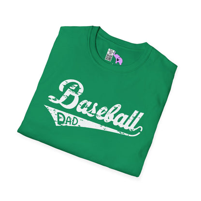 Baseball Dad (Grunge) Adult T-shirt
