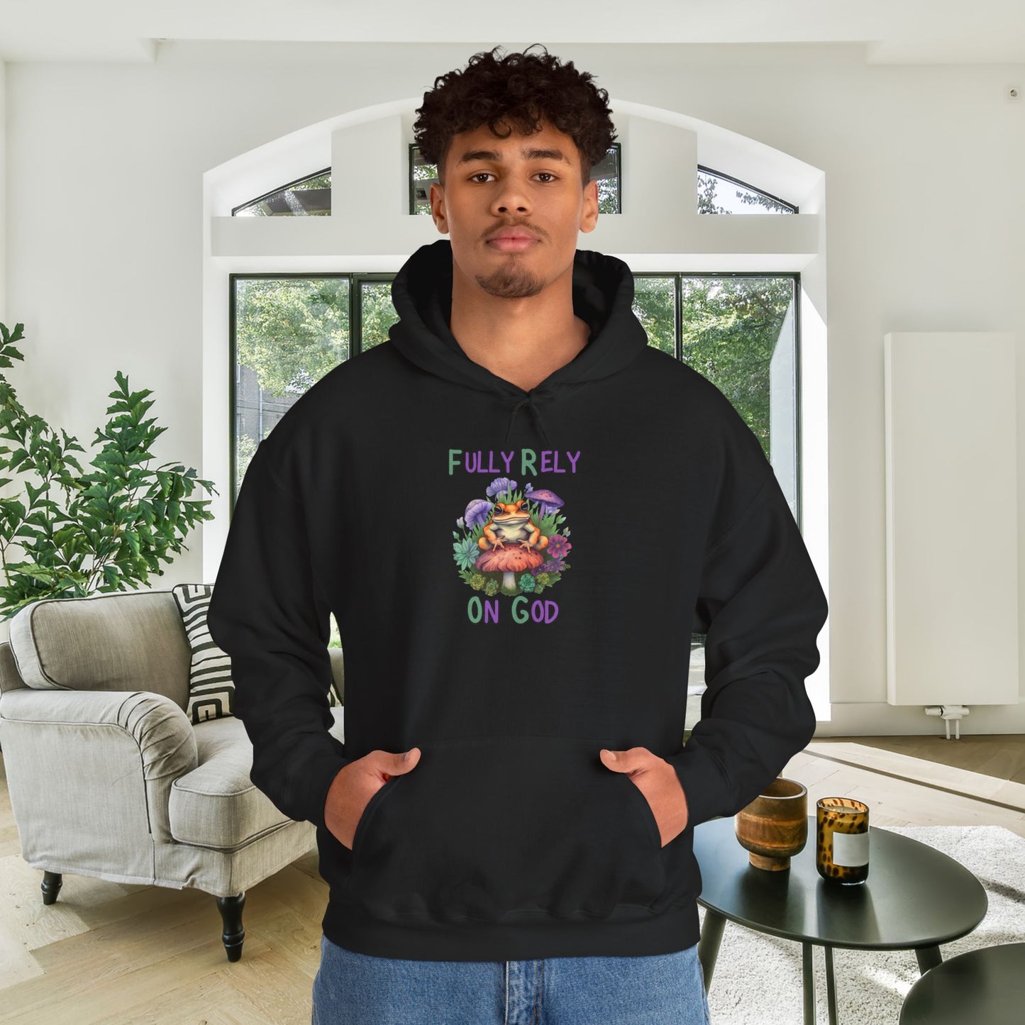 Fully Rely On God Heavy Blend™ Hooded Sweatshirt