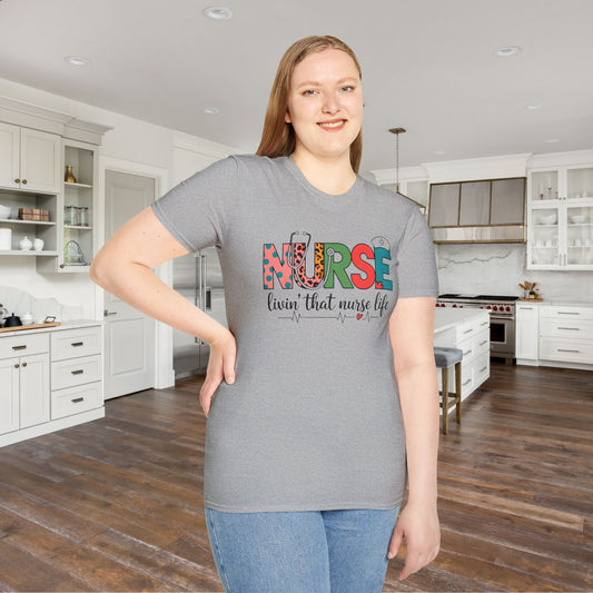 Nurse Livin' That Nurse Life Adult T-shirt