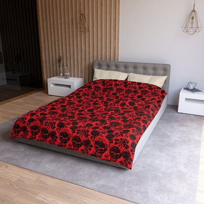 Crimson Masquerade Microfiber Duvet Cover