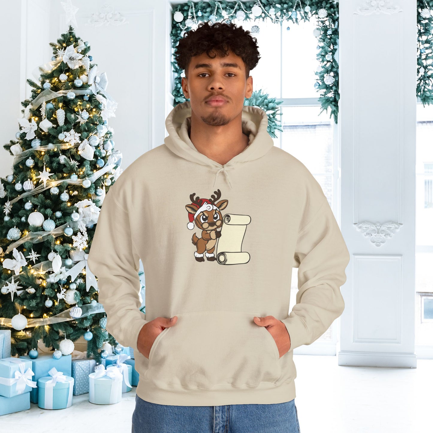 Reindeer Claus Adult Heavy Blend™ Hoodie