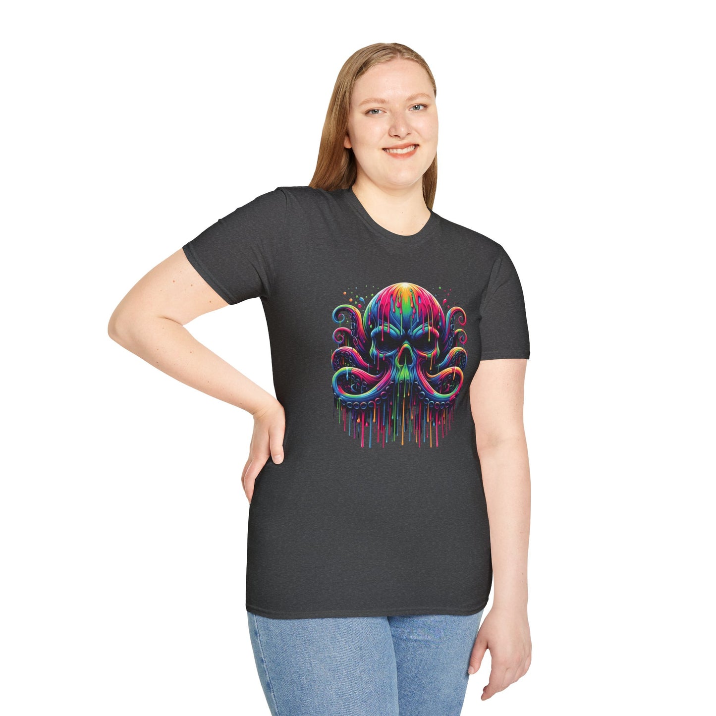 Colorful Skeleton Octopus T-shirt