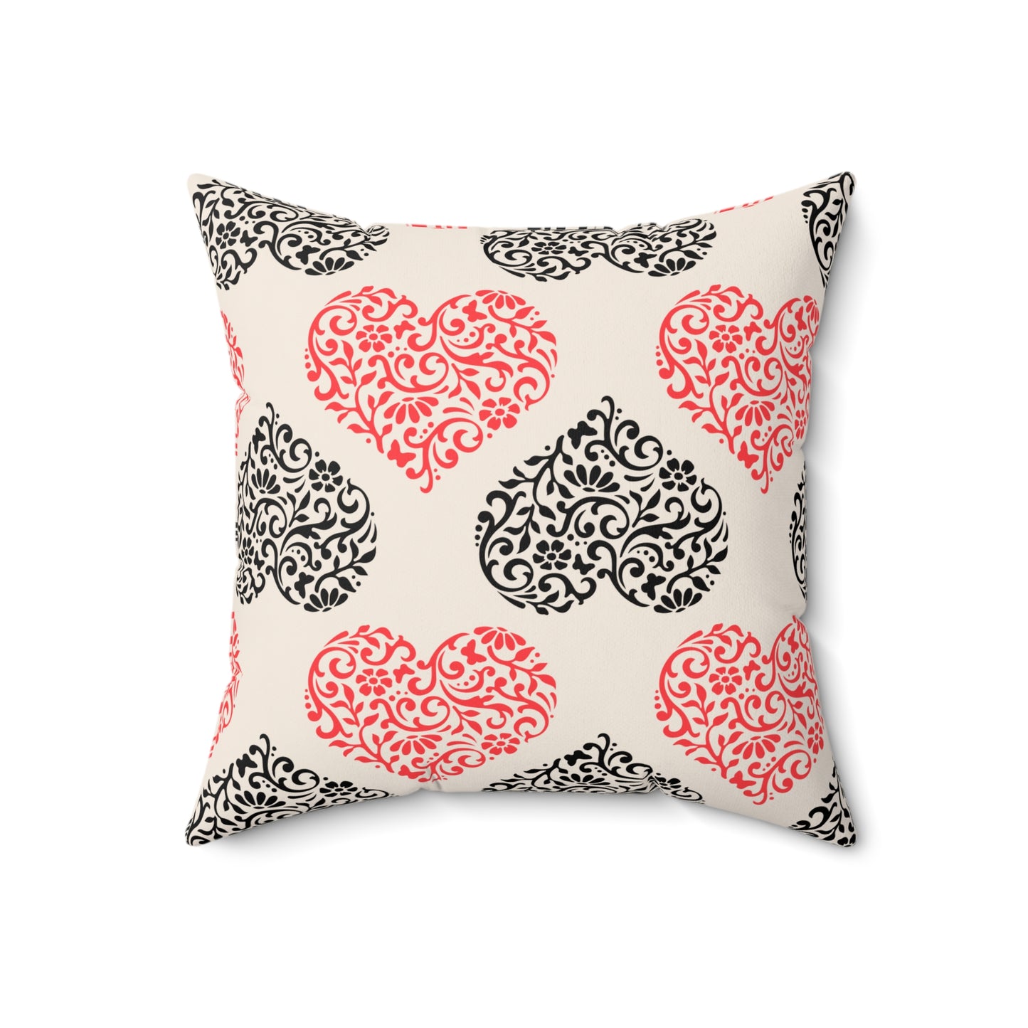 Rustic Hearts Throw Pillow