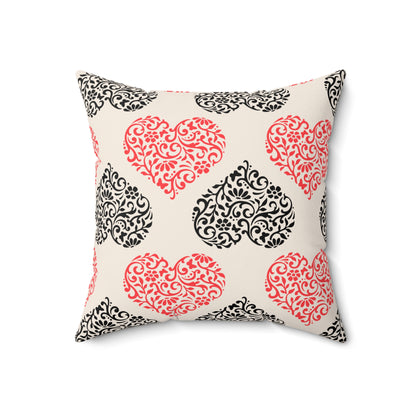 Rustic Hearts Throw Pillow