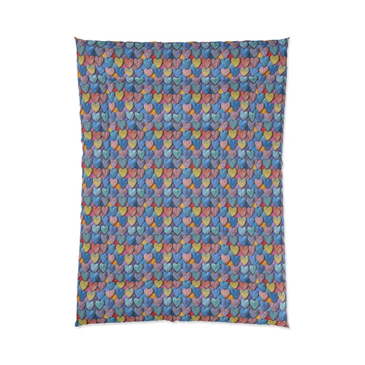 Color Pop Leather Hearts Comforter