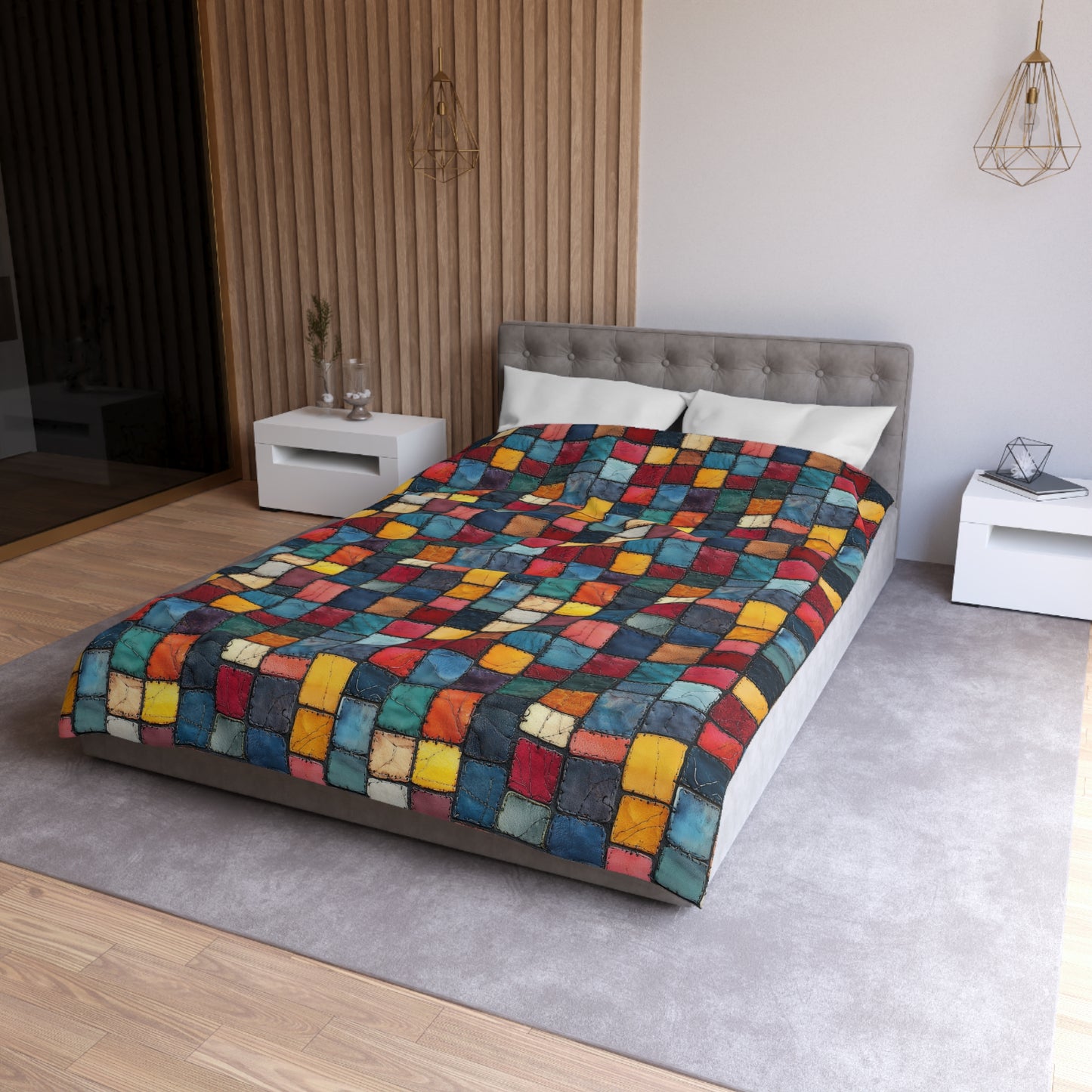 Patch Pop Microfiber Duvet Cover