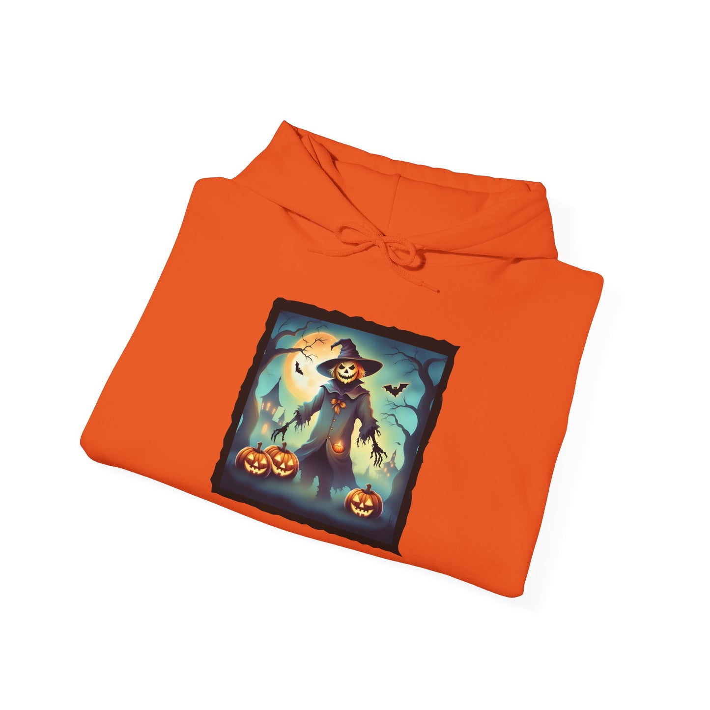 Halloween Scarecrow w/Pumpkins 3 Heavy Blend™ Hooded Sweatshirt