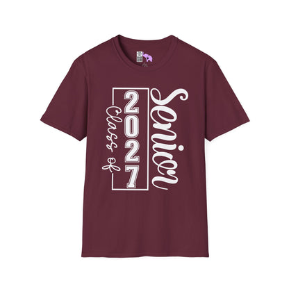 Vertical Class of 2027 Senior Adult T-shirt