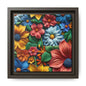 Vived 3D Flowers Framed Canvas Art