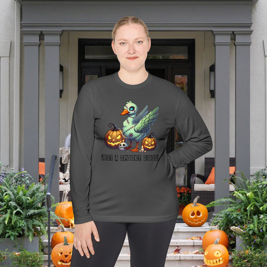 Just A Spooky Goose Adult Long Sleeve Tee