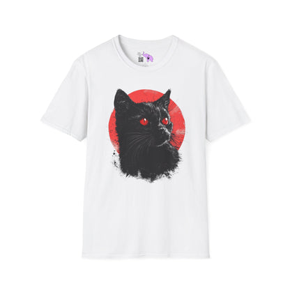 Black Cat Over Full Moon 2 Adult T-shirt