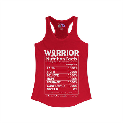 Warrior Nutrition Facts (Cancer) Women's Ideal Racerback Tank