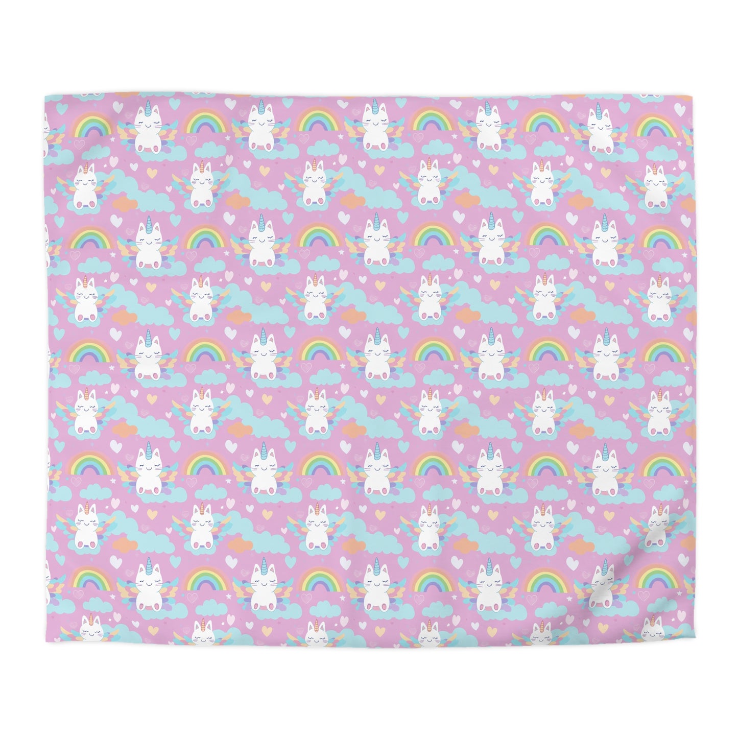 Rainbow Sky Riders Microfiber Duvet Cover