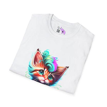 Cute Colorful Kitten 2 Adult T-shirt