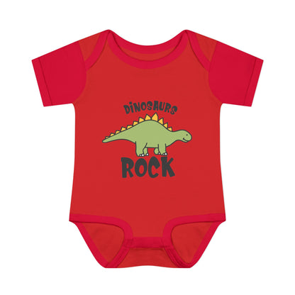 Dinosaurs Rock Baby Rib Bodysuit