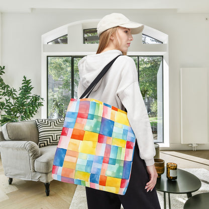 Mosaic Meadows Canvas Tote Bag