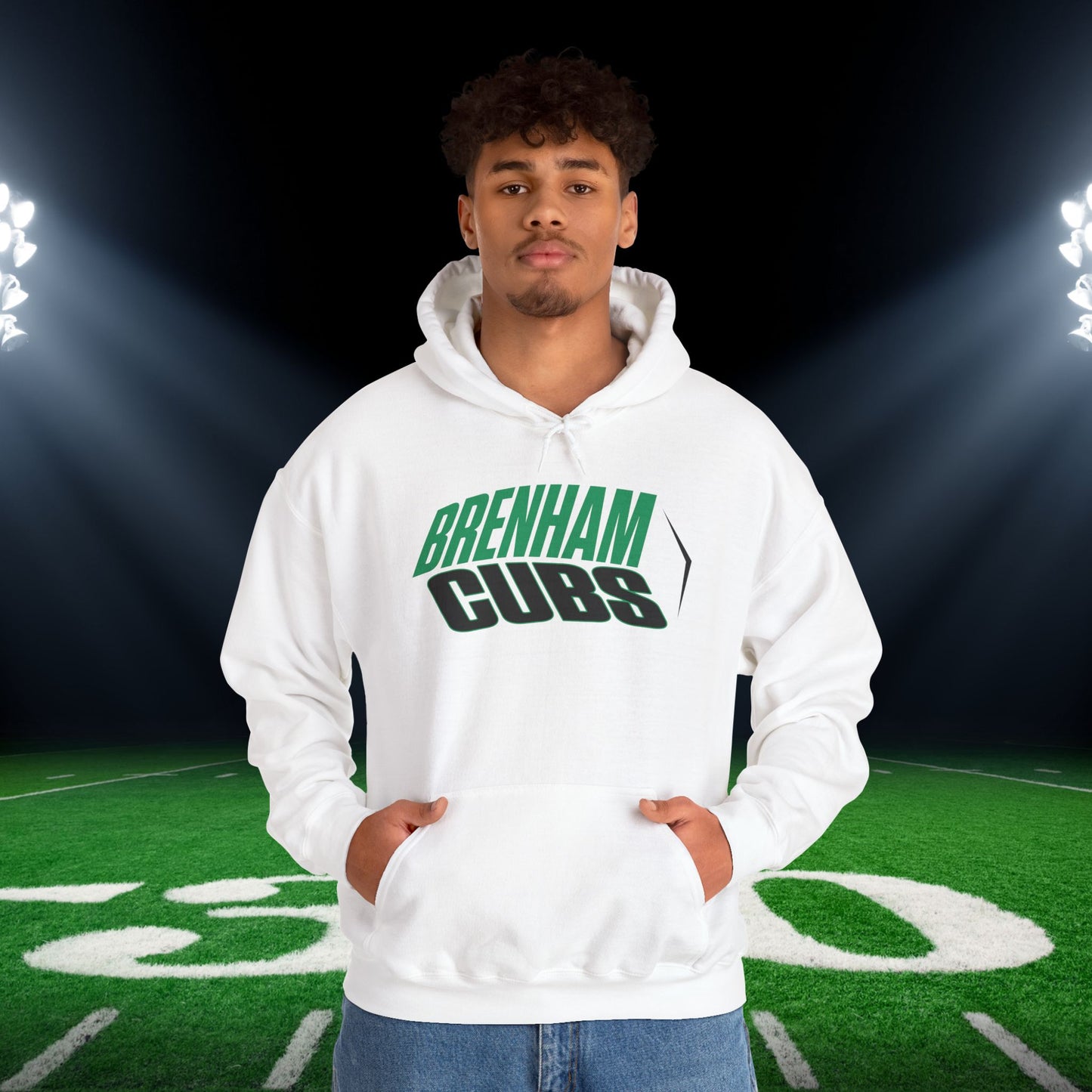 Brenham Cubs (Angled) Adult Heavy Blend™ Hooded Sweatshirt