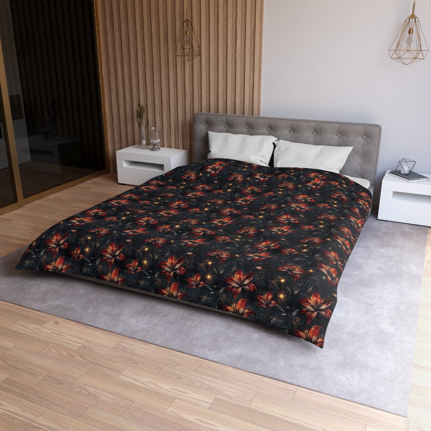 Fire Lilly Dreams Microfiber Duvet Cover