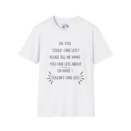 Couldn't Care Less Grammar Adult T-shirt