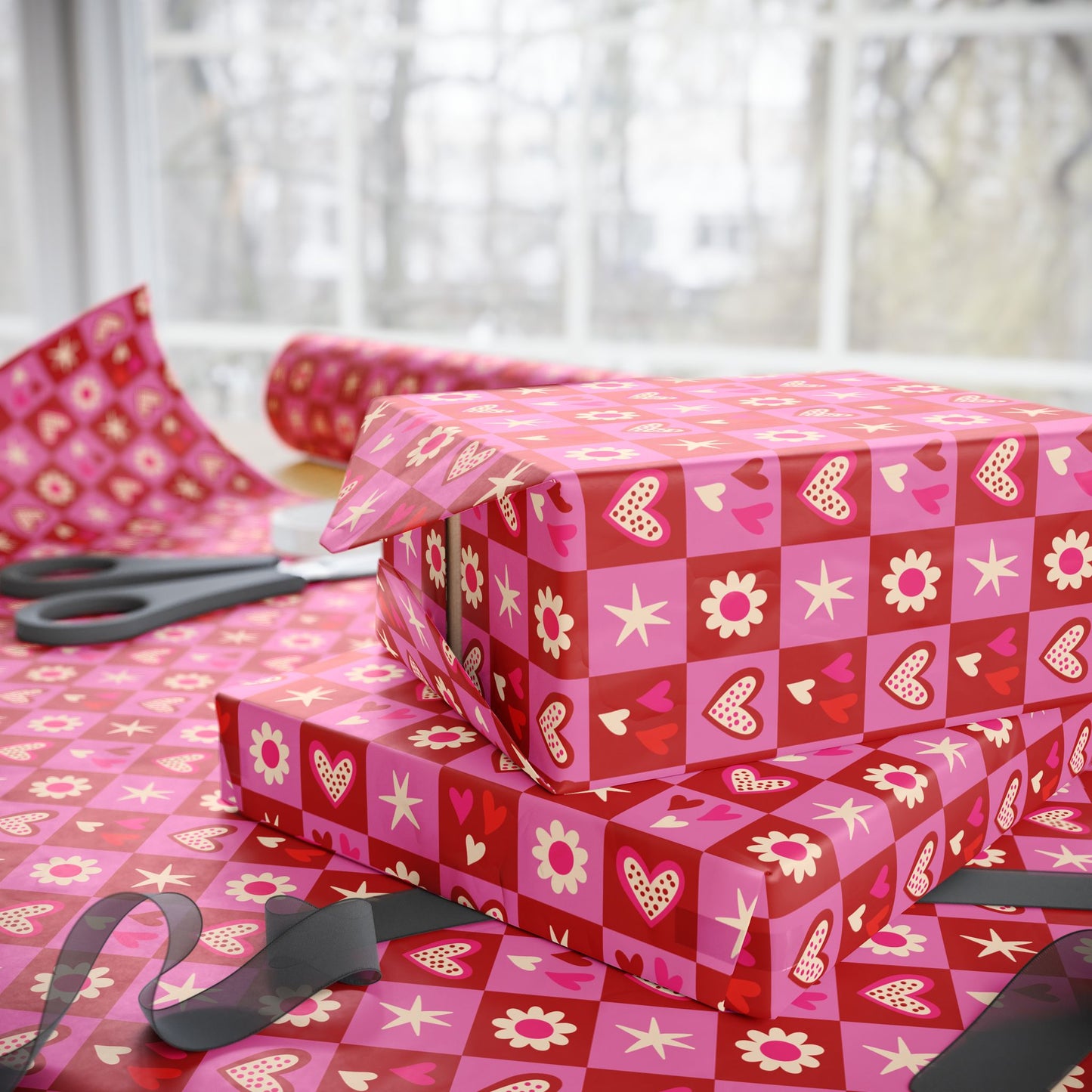 Valentine Toss Wrapping Paper