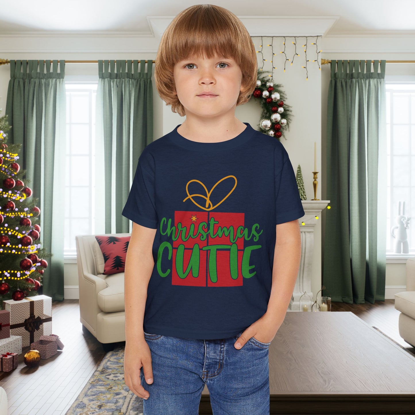 Christmas Cutie Heavy Cotton™ Toddler T-shirt