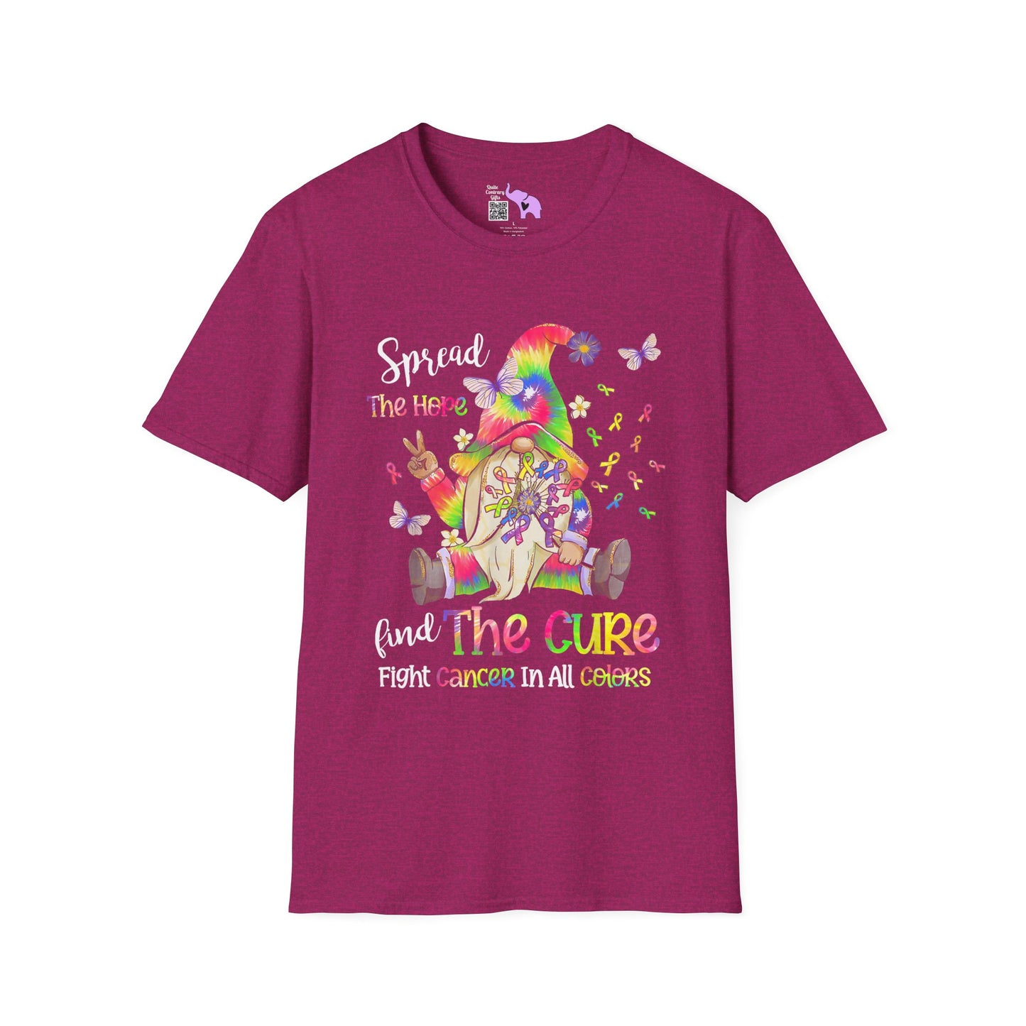 Gnome Spread the Hope Find the Cure All Colors 17 Adult T-shirt