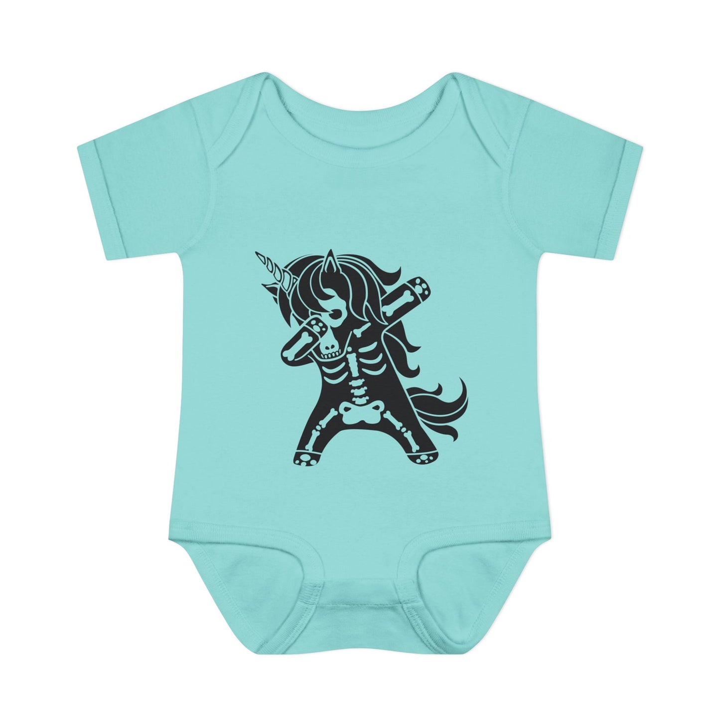 Dabbing Unicorn Skeleton Infant Baby Rib Bodysuit