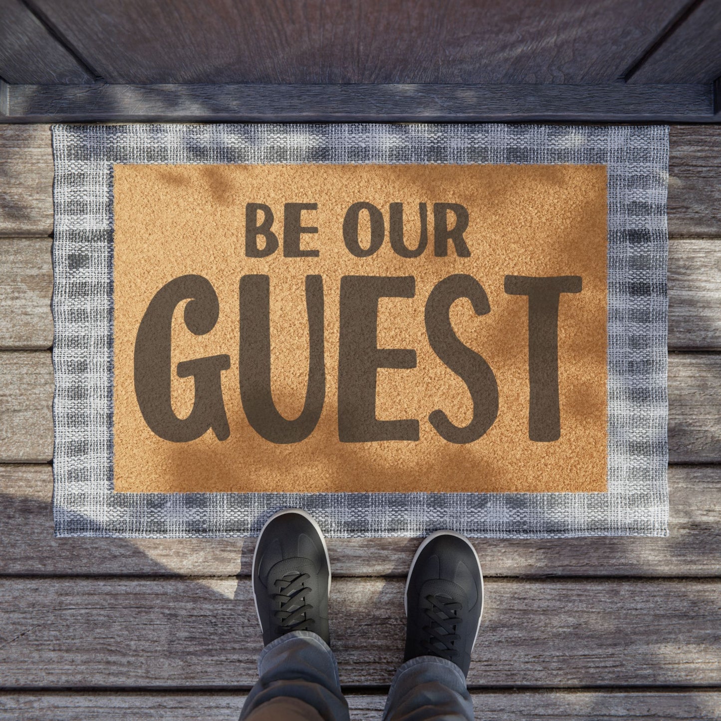 Be Our Guest Coconut Fiber Doormat