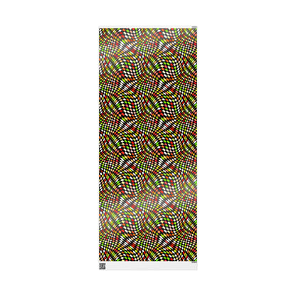 Warped Yellow/Green Checkered Wrapping Paper