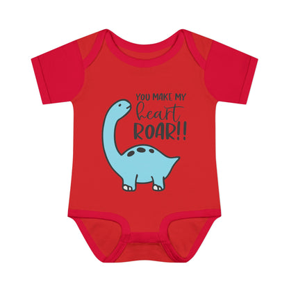 You Make My Heart Roar!! Baby Rib Bodysuit