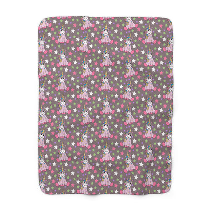 Stardust Unicorn Dreams Sherpa Fleece Blanket