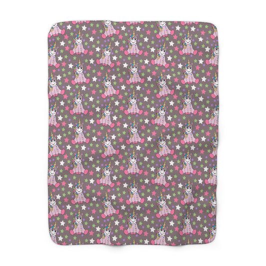 Stardust Unicorn Dreams Sherpa Fleece Blanket