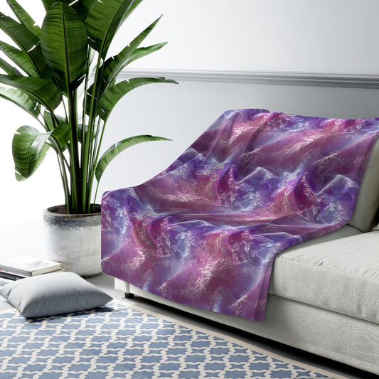 Blush Orchid Sheer & Lace Fleece Blanket