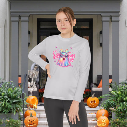 Spooky Pastel Ghost Youth Long Sleeve Tee