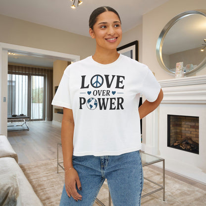 Love Over Power Women's Boxy Tee